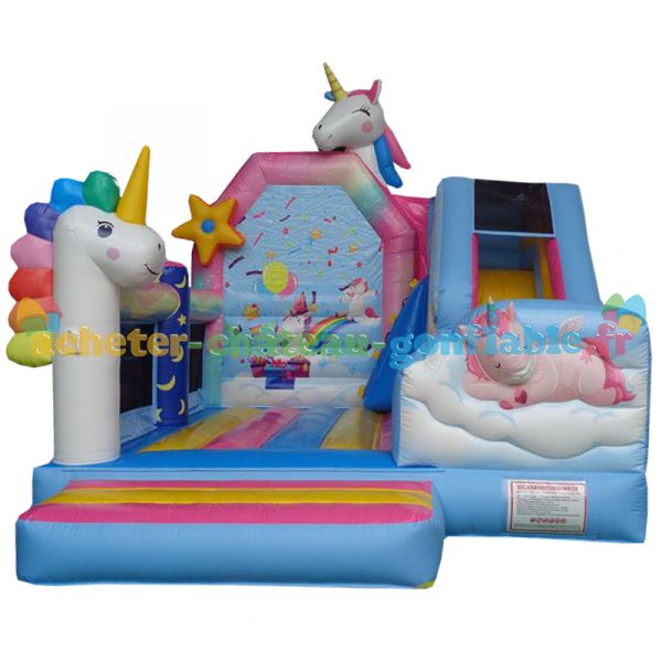 Castillo Hinchable Unicornlandia con Tobogán - Imagen 2