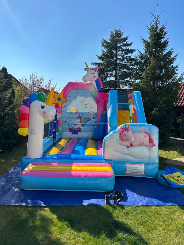 Castillo Hinchable Unicornlandia con Tobogán